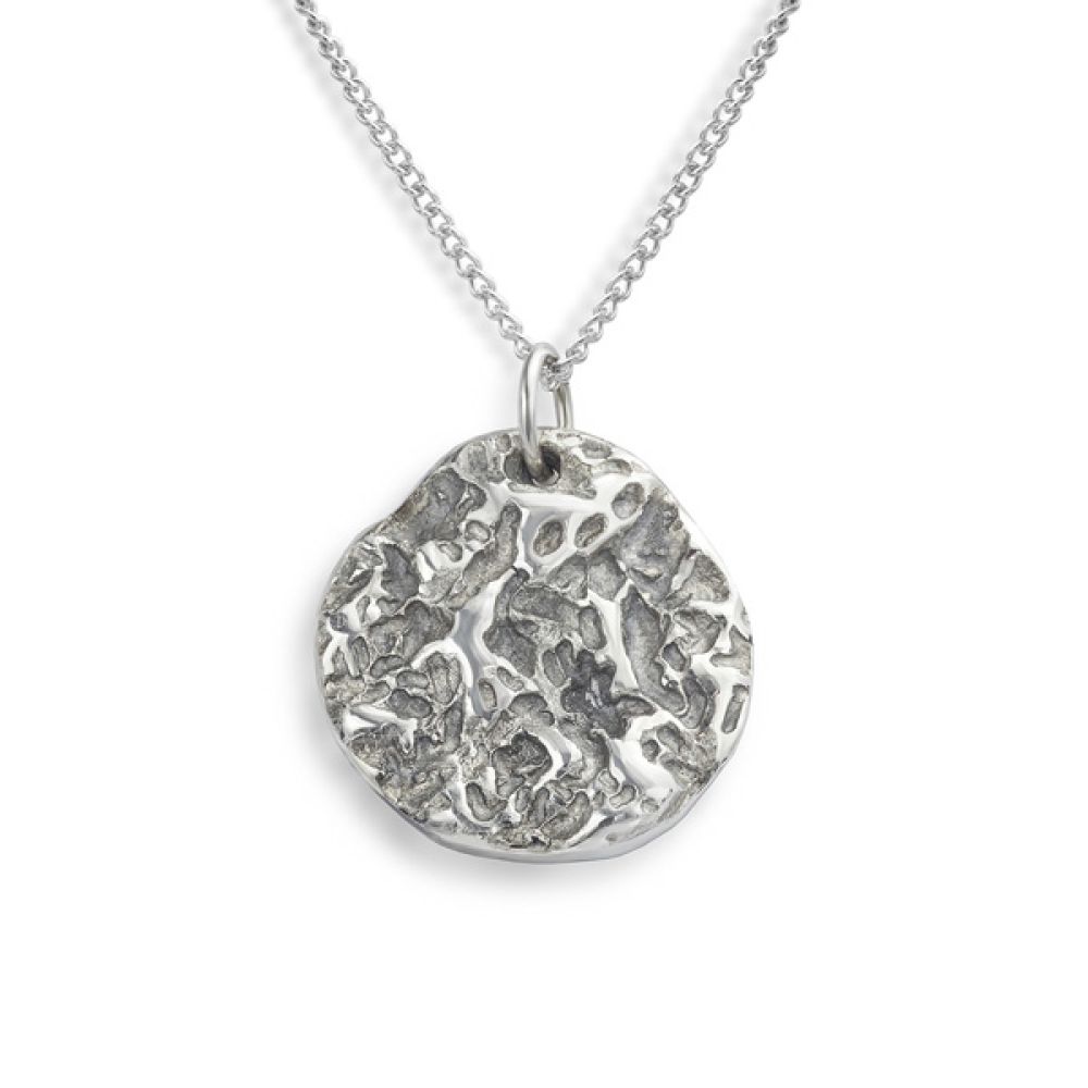 Isle of Wight beach rock pendant in Silver