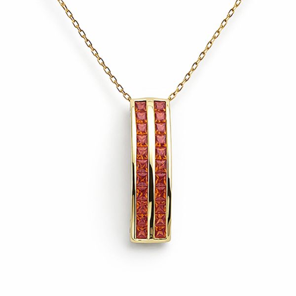 Mandarin Garnet Slider Necklace Main Image