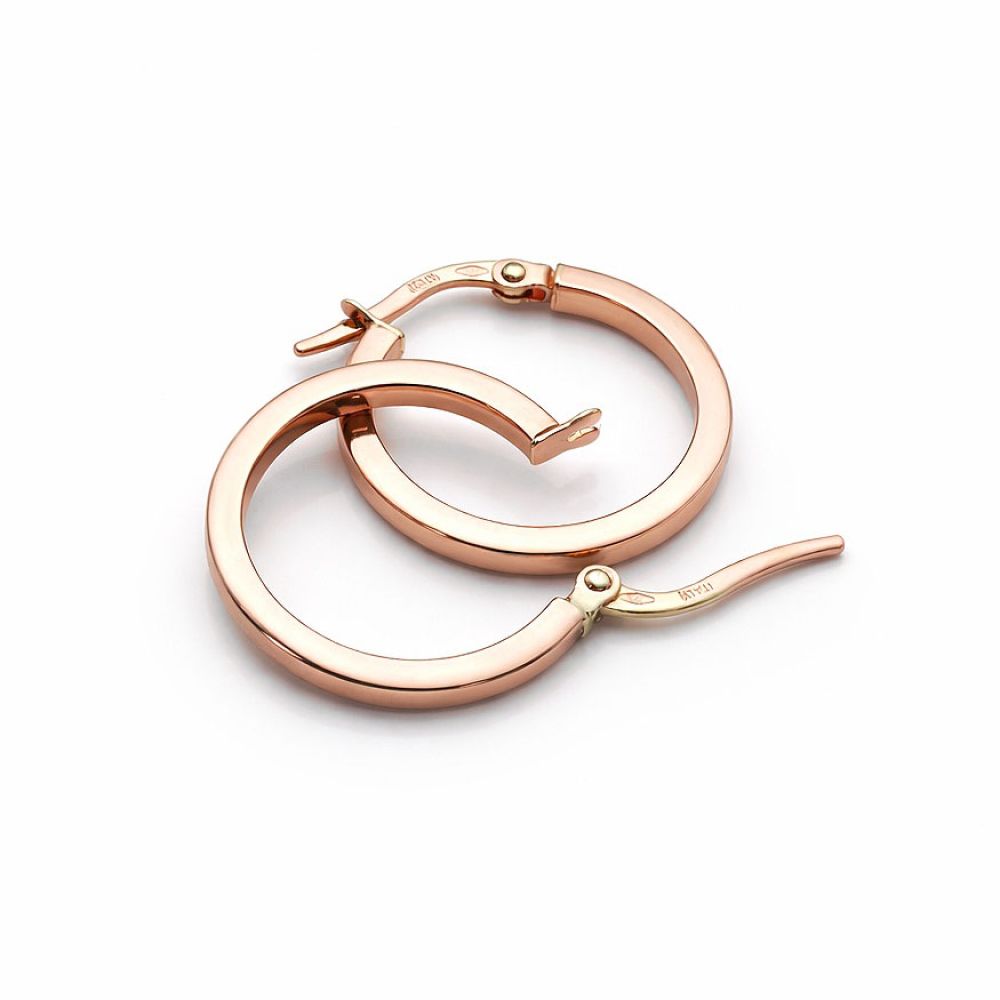 9ct Rose Gold Hoop Earrings