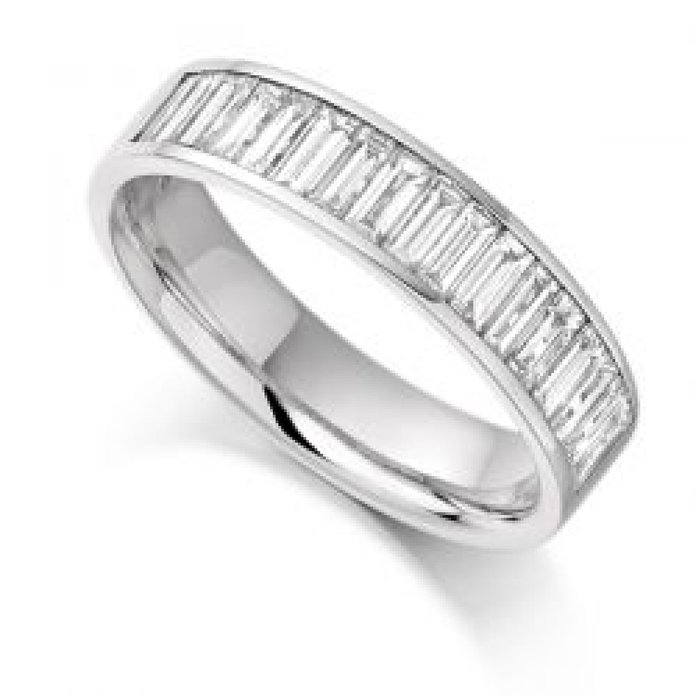 1 Carat Half Baguette Diamond Eternity Ring