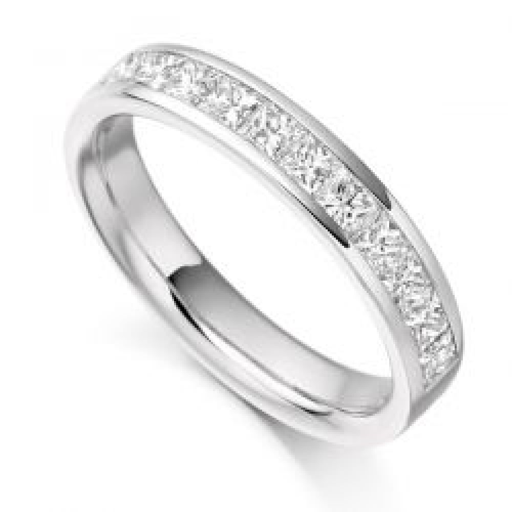 0.75ct Princess Cut Diamond Half Eternity Ring