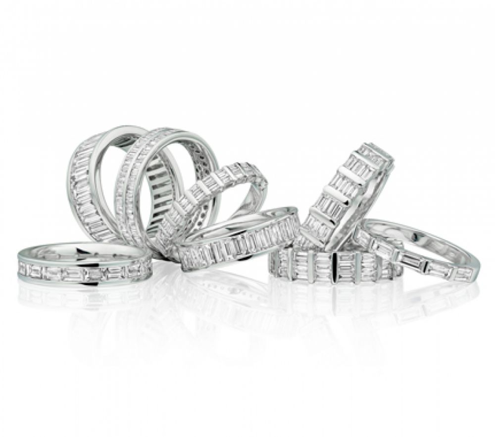 Baguette eternity ring collection