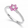 Pink Sapphire and Diamond Orchid Flower Ring Pink Sapphire and Diamond Orchid Flower Ring