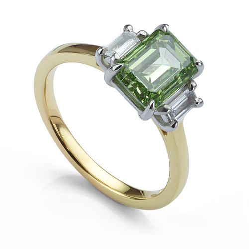 Fancy Green Diamond Rings