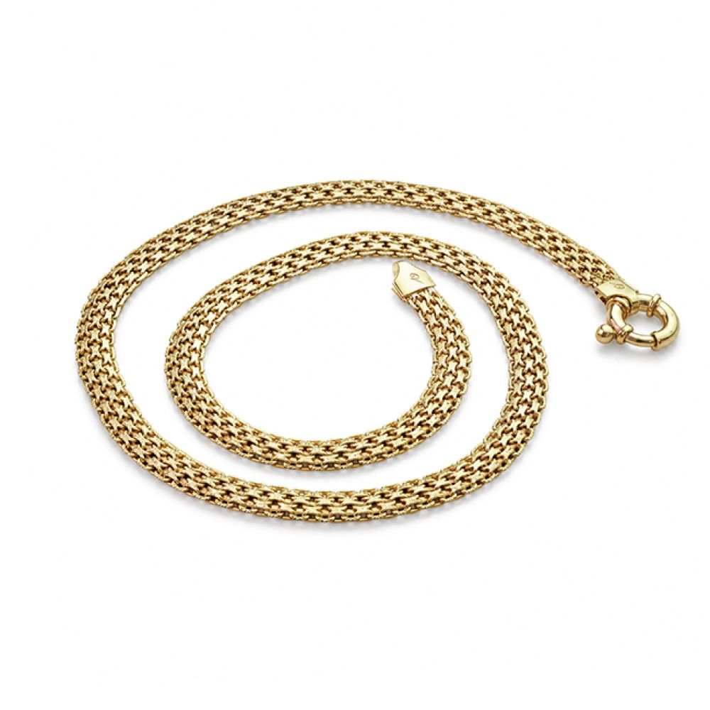 Pre-loved italian gold plated mesh necklace
