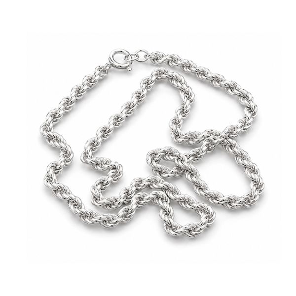 20 Inch Sterling Silver Rope Chain Necklace Main Image