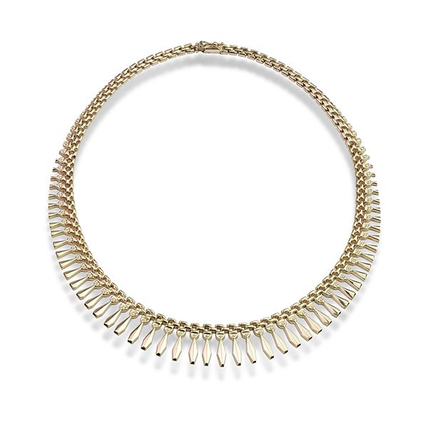 Yellow Gold Pectoral Necklace Main Image