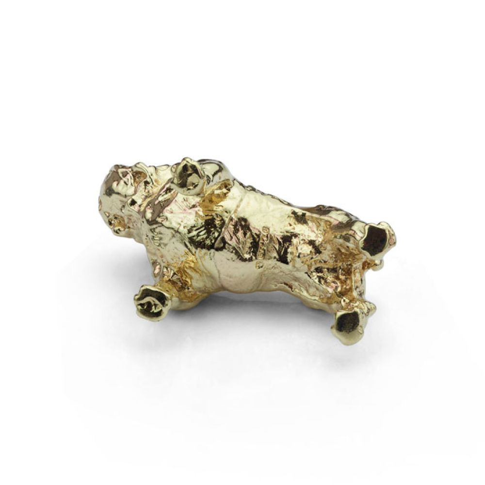 Pre-Loved Vintage Gold Bulldog Charm Underside View