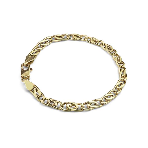 18ct Gold Double Curb Bracelet Main Image