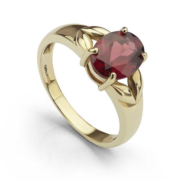 Rhodolite Garnet Ring in 9ct Yellow Gold Main Image