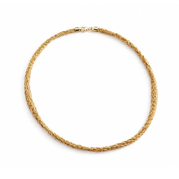 Italian 9ct Yellow Gold Multi-Strand Necklace Main Image