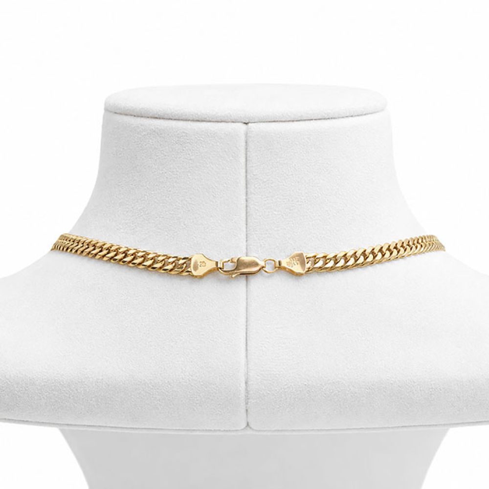22ct Yellow Gold Close Link Curb Chain Back View