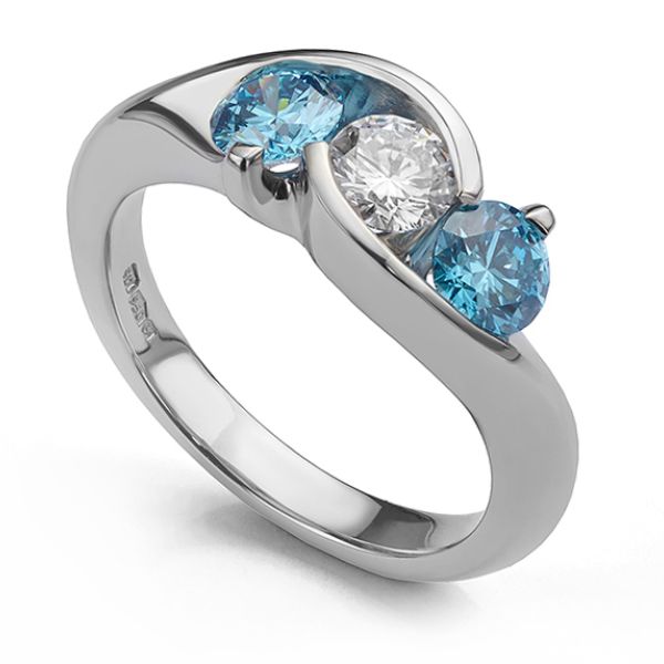 Isabella Blue Diamond Engagement Ring Main Image