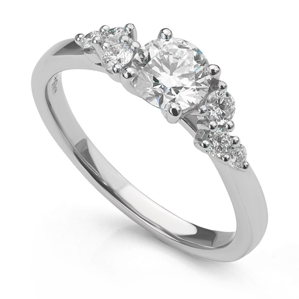 Velestia diamond scatter engagement ring main view