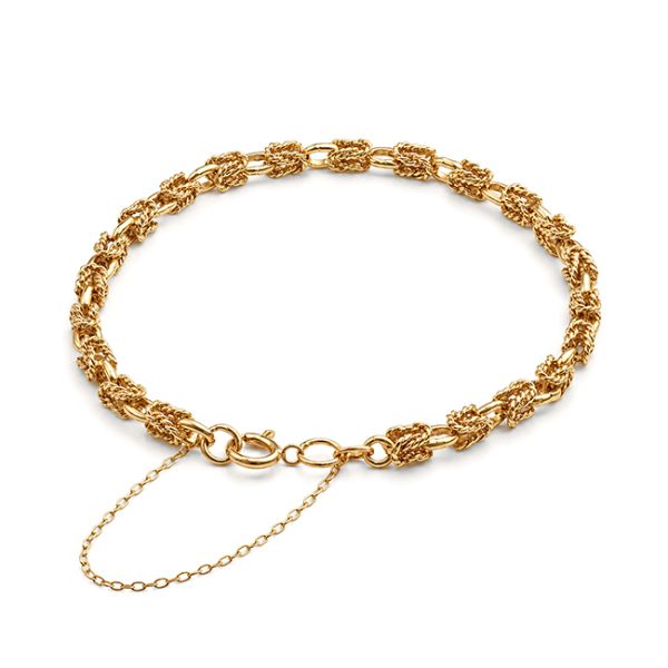 Pre-Loved 9ct Yellow Gold Rope Link Bracelet Main Image