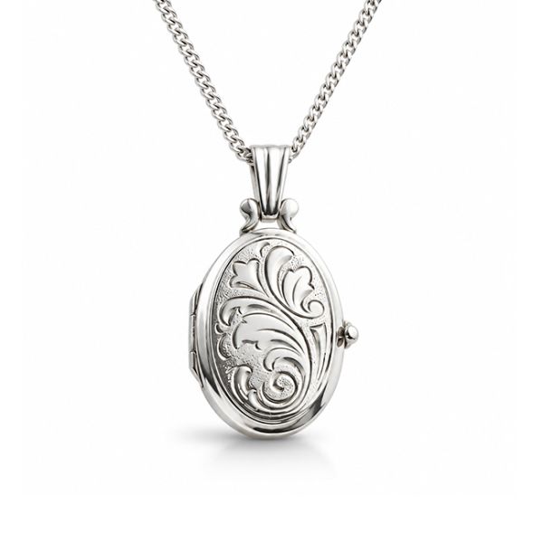 Vintage K&L Sterling Silver Photo Locket Main Image
