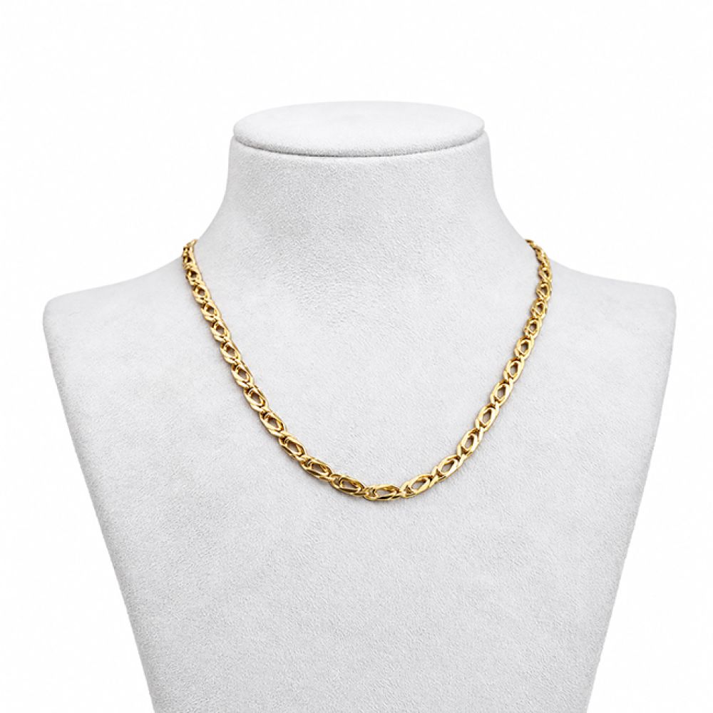 4ct Italian Gold Double Curb Chain – 20 Inches on white background front view