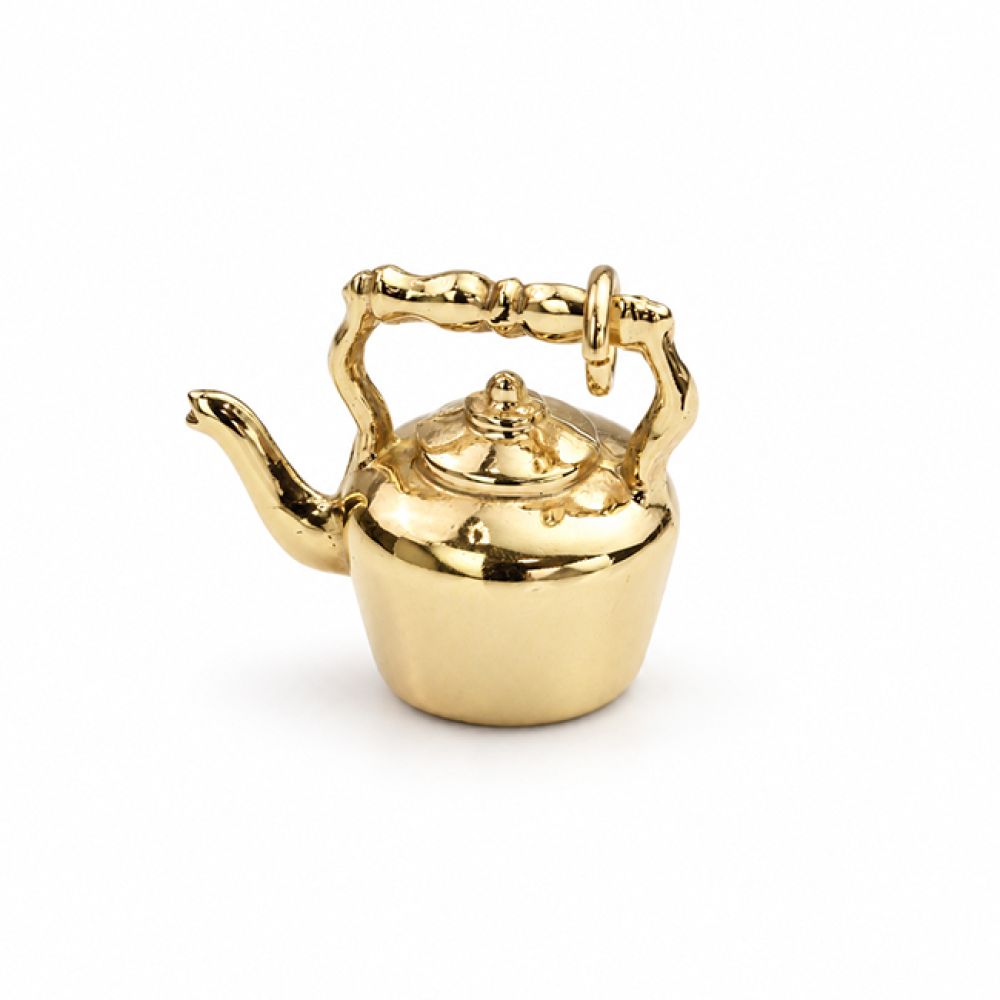 1975 Gold Kettle Charm | Vintage 9ct Gold Jewellery main view