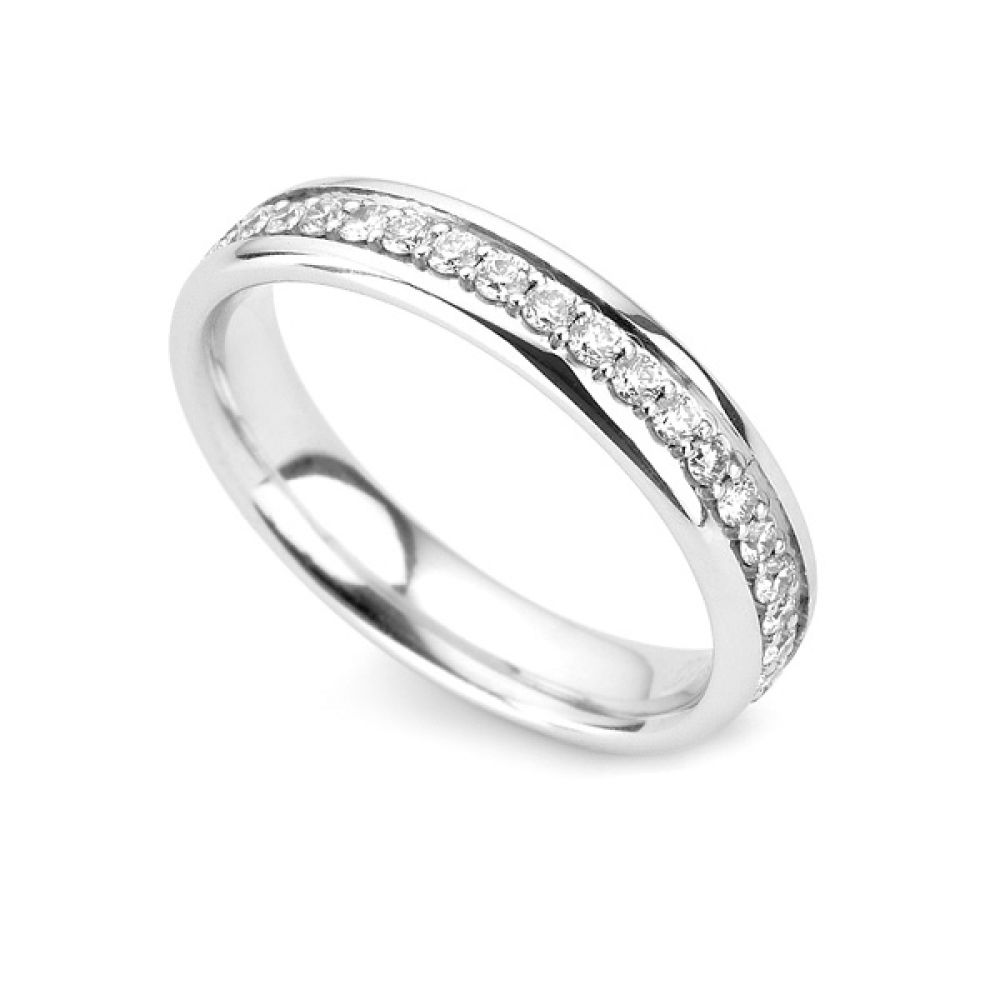 Border and Grain Diamond Wedding Ring