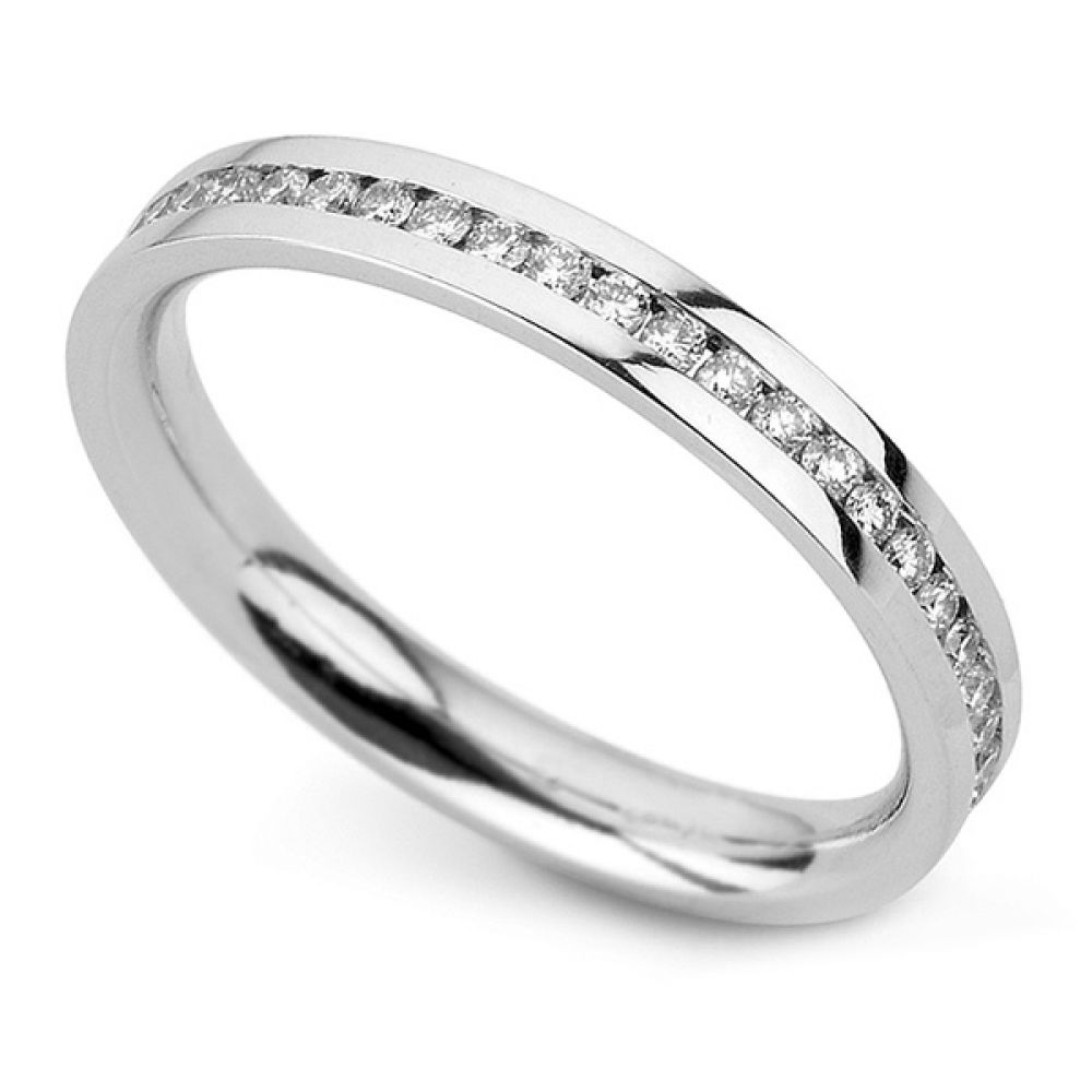 Flat Court Diamond Wedding Ring - 0.50cts