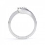 Asymmetrical diamond engagement ring side view white gold Asymmetrical diamond engagement ring side view white gold