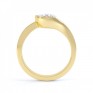 Asymmetrical diamond engagement ring side view yellow gold Asymmetrical diamond engagement ring side view yellow gold
