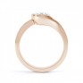 Asymmetrical diamond engagement ring side view rose gold Asymmetrical diamond engagement ring side view rose gold