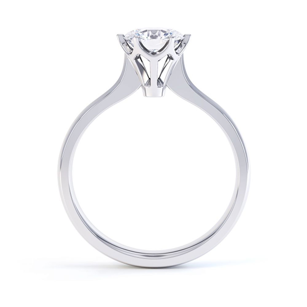 R1D021 side view Platinum fluted six claw setting R1D021 side view Platinum fluted six claw setting