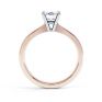 Rose gold four claw engagement ring R1D004 side view Rose gold four claw engagement ring R1D004 side view