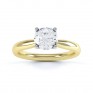 Ella engagement ring R1D004 top view in yellow gold Ella engagement ring R1D004 top view in yellow gold