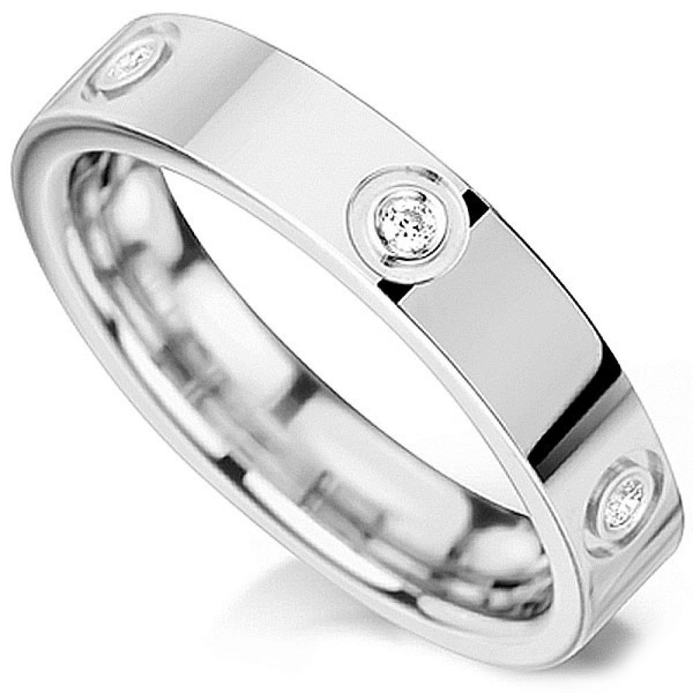 Bezel Set Diamond Wedding Ring