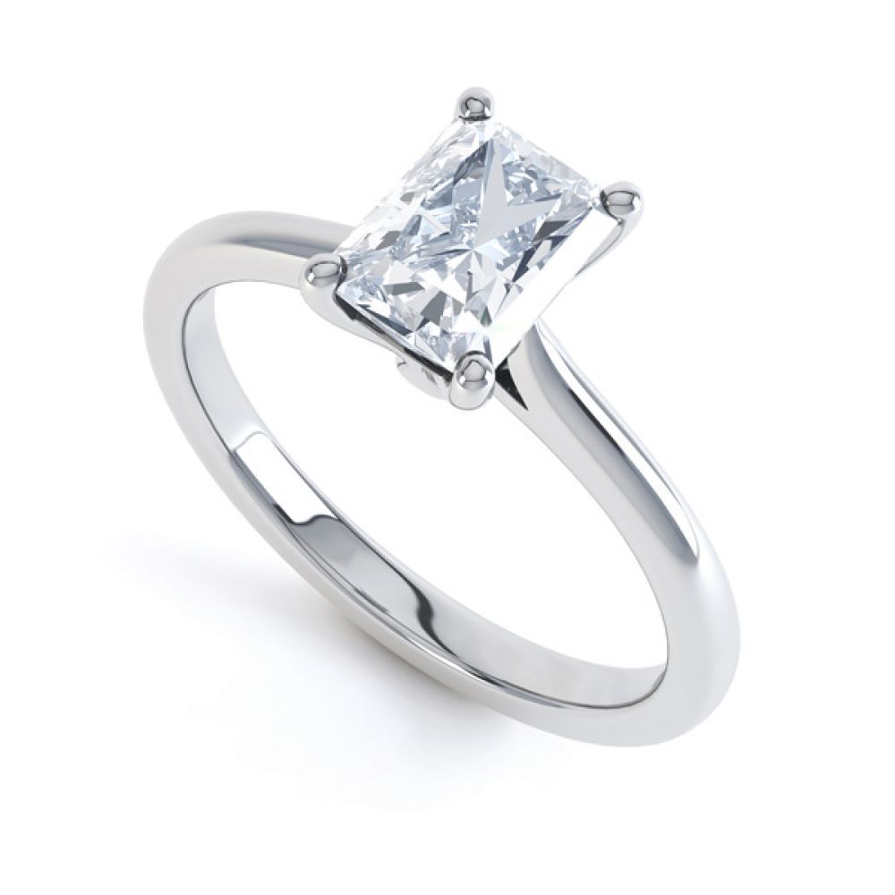Classic Emerald cut Diamond Solitaire Engagement Ring Classic Emerald cut Diamond Solitaire Engagement Ring