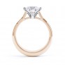 Naomi side view in rose gold Naomi compass set engagement ring side view shown in rose gold
