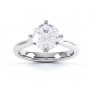 Naomi R1D022 top view in white gold Naomi low compass set diamond engagement ring top view, shown in white gold or platinum