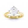 Naomi R1D022 solitaire engagement ring top view in yellow gold Naomi solitaire engagement ring R1D022 top view in yellow gold
