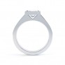 Moderne Princess cut solitaire diamond engagement ring side view white gold Moderne Princess cut solitaire diamond engagement ring side view white gold