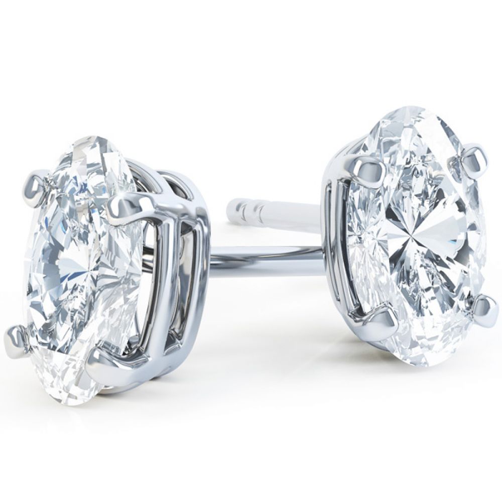 Oval Cut Diamond Stud Earrings Oval Cut Diamond Stud Earrings