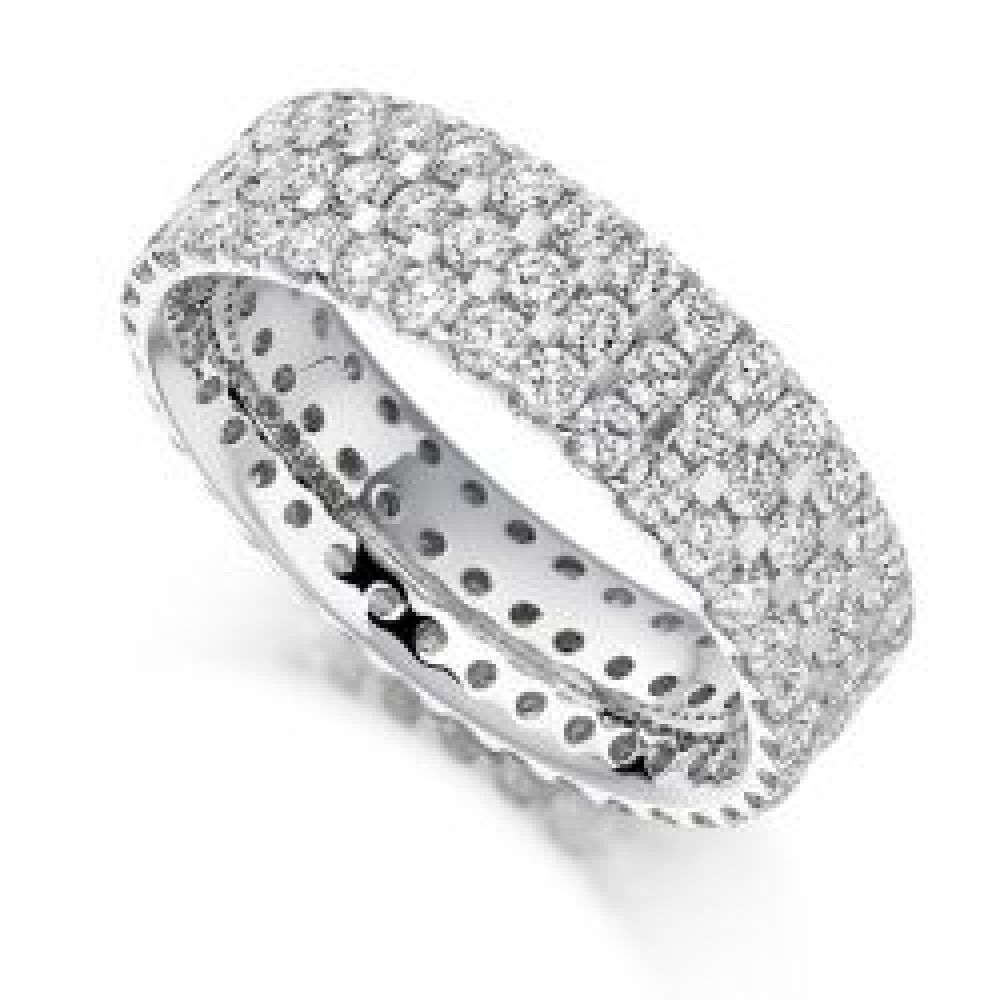 2.5 Carat Pave Set Diamond Eternity Ring