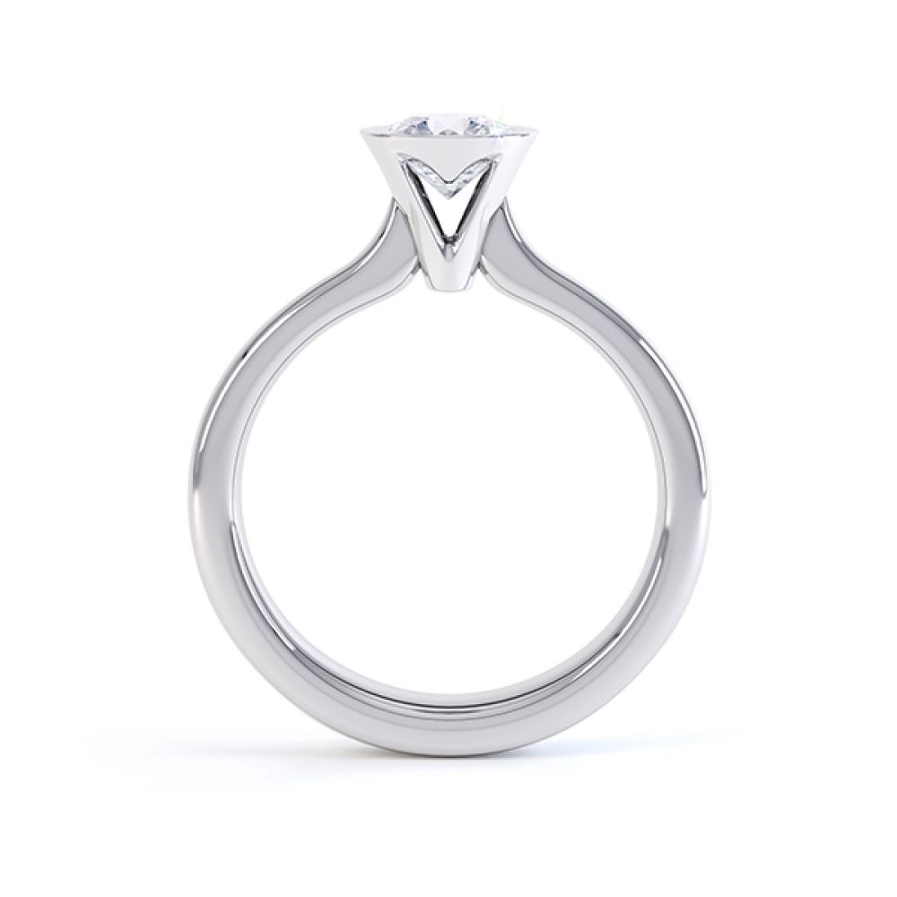 Oceana R1D023 side view bezel setting white gold Oceana R1D023 side view bezel setting white gold