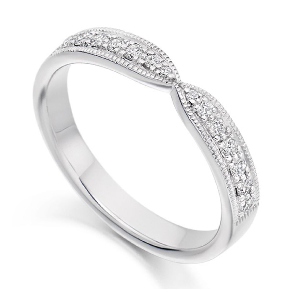 Bowtie Shaped Diamond Wedding Ring