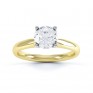 Harmony 4 claw solitaire diamond engagement ring yellow gold top view Harmony 4 claw solitaire diamond engagement ring yellow gold top view