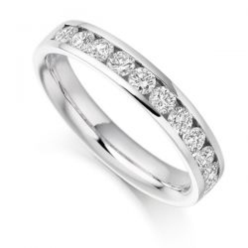 0.80 Carat Channel Set Half Eternity Ring