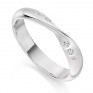 Flush set ribbon twist shaped wedding ring white gold Flush set ribbon twist shaped wedding ring white gold