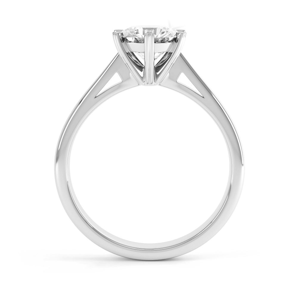 Venus engagement ring side view white gold