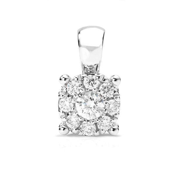 Solitaire Illusion Diamond Pendant  Main Image