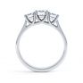 Brooklyn - Modern 3 stone diamond engagement ring side view white gold Brooklyn - Modern 3 stone diamond engagement ring side view white gold