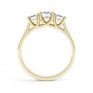 Brooklyn - Modern 3 stone diamond engagement ring side view yellow gold Brooklyn - Modern 3 stone diamond engagement ring side view white gold