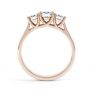 Brooklyn - Modern 3 stone diamond engagement ring side view rose gold Brooklyn - Modern 3 stone diamond engagement ring side view rose gold