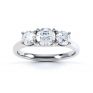 Brooklyn - Modern 3 stone diamond engagement ring top view white gold Brooklyn - Modern 3 stone diamond engagement ring top view white gold