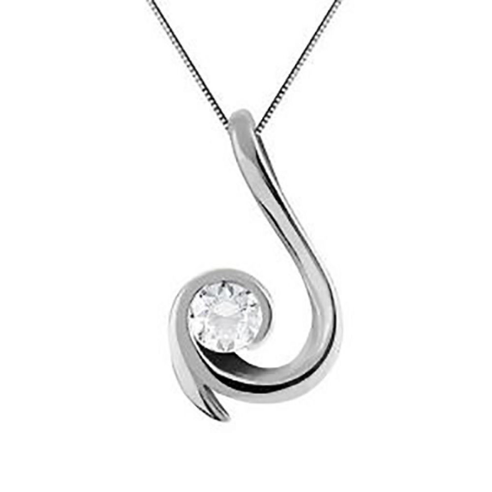 0.25cts Flow Design Round Diamond Pendant